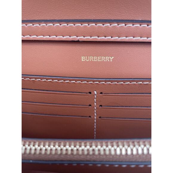 NEW! BURBERRY CHECK CHAIN WALLET CLUTCH CROSSBODY SHOULDER BAG PURSE NWT - Picture 14 of 15
